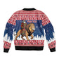 Personalized Afro Christmas in Liberia Bomber Jacket Black Santa Riding Lion - Merry Christmas - African Pride