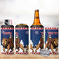 Personalized Afro Christmas in Liberia 4 in 1 Can Cooler Tumbler Black Santa Riding Lion - Merry Christmas - African Pride
