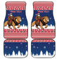Personalized Afro Christmas in Liberia Car Mats Black Santa Riding Lion - Merry Christmas - African Pride