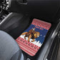 Personalized Afro Christmas in Liberia Car Mats Black Santa Riding Lion - Merry Christmas - African Pride