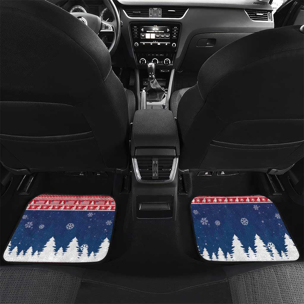 Personalized Afro Christmas in Liberia Car Mats Black Santa Riding Lion - Merry Christmas - African Pride