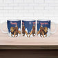 Personalized Liberia Christmas Ceramic Mug Black Santa Riding Lion - Merry Christmas