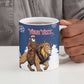 Personalized Liberia Christmas Ceramic Mug Black Santa Riding Lion - Merry Christmas