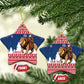 Personalized Afro Christmas in Liberia Ceramic Ornament Black Santa Riding Lion - Merry Christmas - African Pride
