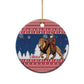 Personalized Afro Christmas in Liberia Ceramic Ornament Black Santa Riding Lion - Merry Christmas - African Pride