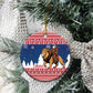 Personalized Afro Christmas in Liberia Ceramic Ornament Black Santa Riding Lion - Merry Christmas - African Pride