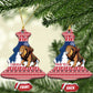 Personalized Afro Christmas in Liberia Ceramic Ornament Black Santa Riding Lion - Merry Christmas - African Pride