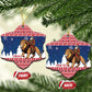 Personalized Afro Christmas in Liberia Ceramic Ornament Black Santa Riding Lion - Merry Christmas - African Pride