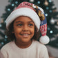 Personalized Afro Christmas in Liberia Christmas Santa Hat Black Santa Riding Lion - Merry Christmas - African Pride