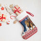 Personalized Afro Christmas in Liberia Christmas Stocking Black Santa Riding Lion - Merry Christmas - African Pride