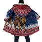 Personalized Liberia Christmas Cloak Black Santa Riding Lion - Merry Christmas