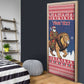 Personalized Liberia Christmas Door Cover Black Santa Riding Lion - Merry Christmas
