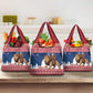 Afro Christmas in Liberia Grocery Bag Black Santa Riding Lion - Merry Christmas - African Pride