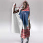 Afro Christmas in Liberia Hooded Blanket Black Santa Riding Lion - Merry Christmas - African Pride