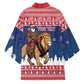 Personalized Liberia Christmas Kimono Black Santa Riding Lion - Merry Christmas