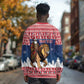 Personalized Afro Christmas in Liberia Long Sleeve Shirt Black Santa Riding Lion - Merry Christmas - African Pride