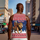 Personalized Afro Christmas in Liberia Men Tank Top Black Santa Riding Lion - Merry Christmas - African Pride