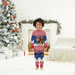 Personalized Afro Christmas in Liberia Christmas Pajama Set Black Santa Riding Lion - Merry Christmas - African Pride