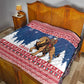 Afro Christmas in Liberia Quilt Black Santa Riding Lion - Merry Christmas - African Pride