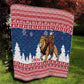 Afro Christmas in Liberia Quilt Black Santa Riding Lion - Merry Christmas - African Pride