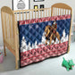 Afro Christmas in Liberia Quilt Black Santa Riding Lion - Merry Christmas - African Pride