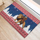 Afro Christmas in Liberia Rubber Doormat Black Santa Riding Lion - Merry Christmas - African Pride