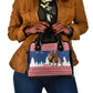 Afro Christmas in Liberia Shoulder Handbag Black Santa Riding Lion - Merry Christmas - African Pride