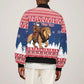 Personalized Afro Christmas in Liberia Sleeve Zip Bomber Jacket Black Santa Riding Lion - Merry Christmas - African Pride