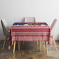 Afro Christmas in Liberia Tablecloth Black Santa Riding Lion - Merry Christmas - African Pride