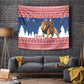 Afro Christmas in Liberia Tapestry Black Santa Riding Lion - Merry Christmas - African Pride