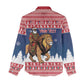 Personalized Afro Christmas in Liberia Women Casual Shirt Black Santa Riding Lion - Merry Christmas - African Pride