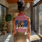 Personalized Afro Christmas in Liberia Women Sleeveless Polo Shirt Black Santa Riding Lion - Merry Christmas - African Pride