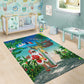 Afro Christmas in Mayotte Area Rug Santa Chill on Tropical Beach - African Pride