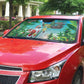 Mayotte Christmas Auto Sun Shade Santa Chill on Tropical Beach