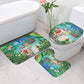 Mayotte Christmas Bathroom Set Santa Chill on Tropical Beach