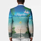 Mayotte Christmas Blazer Santa Chill on Tropical Beach