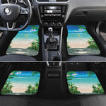 Afro Christmas in Mayotte Car Mats Santa Chill on Tropical Beach - African Pride
