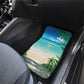Afro Christmas in Mayotte Car Mats Santa Chill on Tropical Beach - African Pride