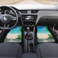 Afro Christmas in Mayotte Car Mats Santa Chill on Tropical Beach - African Pride