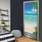 Mayotte Christmas Door Cover Santa Chill on Tropical Beach