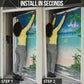 Mayotte Christmas Door Cover Santa Chill on Tropical Beach