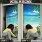 Mayotte Christmas Door Cover Santa Chill on Tropical Beach