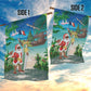 Afro Christmas in Mayotte Garden Flag Santa Chill on Tropical Beach - African Pride