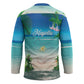 Mayotte Christmas Hockey Jersey Santa Chill on Tropical Beach
