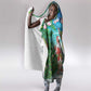 Afro Christmas in Mayotte Hooded Blanket Santa Chill on Tropical Beach - African Pride