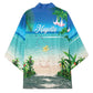 Mayotte Christmas Kimono Santa Chill on Tropical Beach