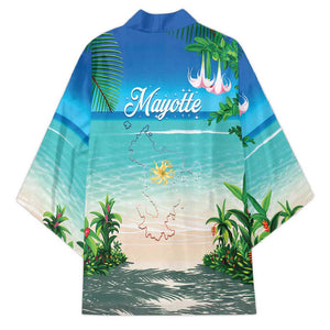 Mayotte Christmas Kimono Santa Chill on Tropical Beach