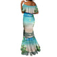 Afro Christmas in Mayotte Mermaid Dress Santa Chill on Tropical Beach - African Pride