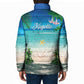 Mayotte Christmas Padded Jacket Santa Chill on Tropical Beach
