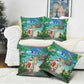Mayotte Christmas Pillow Cover Santa Chill on Tropical Beach